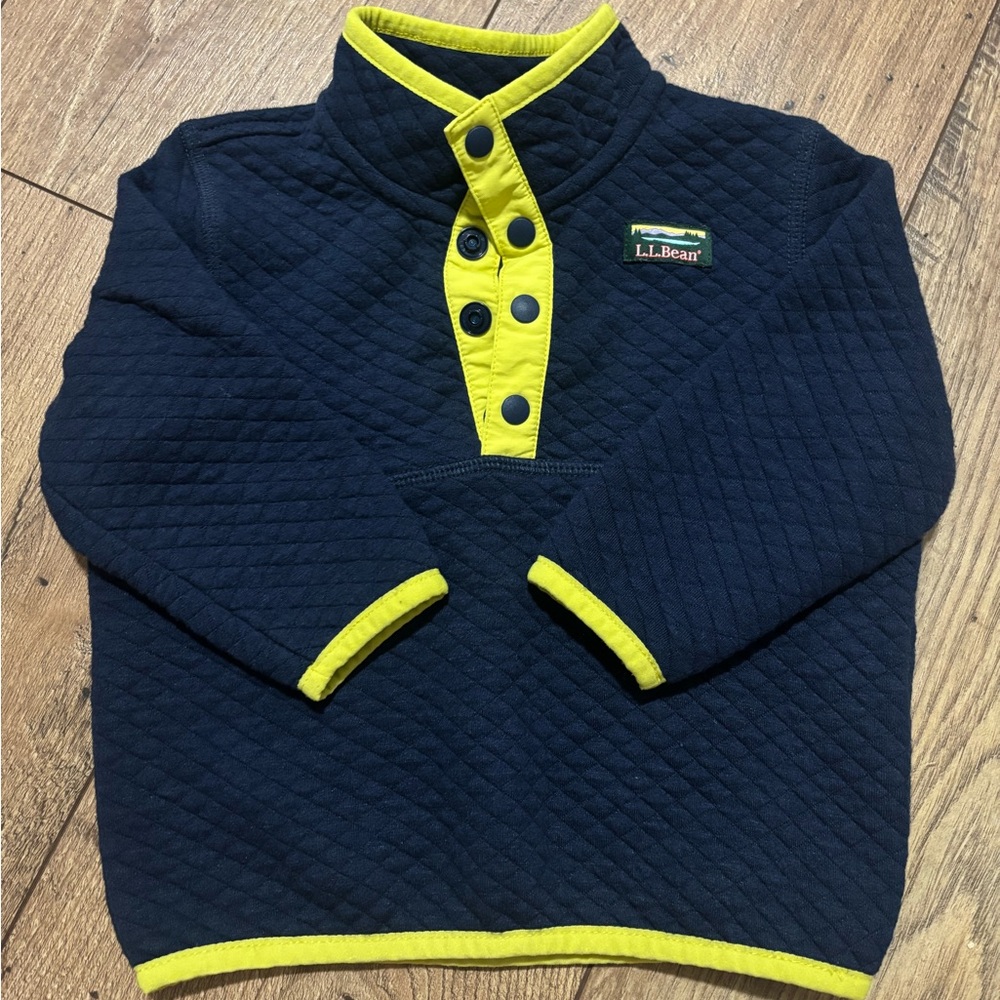 L.L. Bean Infants’ 6-12 months Quilted Quarter-Snap Pullover.